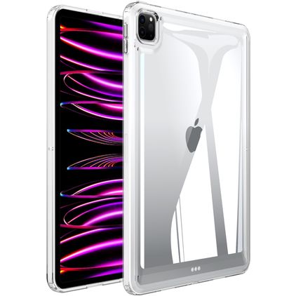 Mobigear Crystal Coque iPad Pro 11 Pouces (2020) Coque Arrière Rigide - Transparent / Blanc