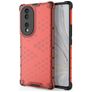 Mobigear Honeycomb Coque HONOR 70 Coque arrière Rigide Anti-Chocs - Rouge