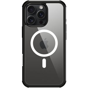 Valenta Full Cover Coque iPhone 16 Pro Max MagSafe Coque arrière en Verre trempé Anti-Chocs - Noir