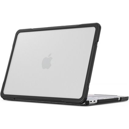 Mobigear Shockproof Pro MacBook Neo 13 Pouces (2026) Coque - Transparent / Noir - Model A3404