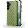 Mobigear Honeycomb Coque Samsung Galaxy S24 Plus Coque arrière Rigide Anti-Chocs - Vert