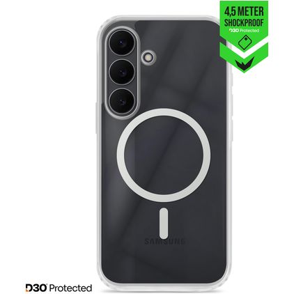 Striker X-Core Xtreme Impact Coque Transparente Samsung Galaxy S26 FE MagSafe Coque arrière Rigide Anti-Chocs - Transparent