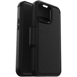 OtterBox Strada Housse iPhone 14 Pro Max Etui en Cuir Véritable - Noir