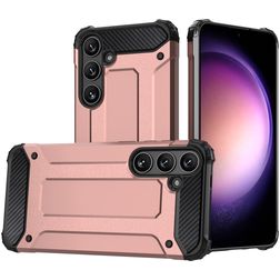 Mobigear Outdoor Samsung Galaxy S24 Plastique rigide Coque arrière Antichoc - Rose doré