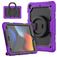 Mobigear RingGuard Coque iPad 9 (2021) Coque arrière en Plastique rigide,Silicone + Support Amovible - Violet