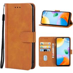 Mobigear Wallet Housse POCO C40 Etui Porte-Monnaie - Marron