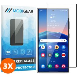 Mobigear Premium Samsung Galaxy S24 Ultra Verre trempé Protection d'écran - Compatible Coque (Lot de 3)