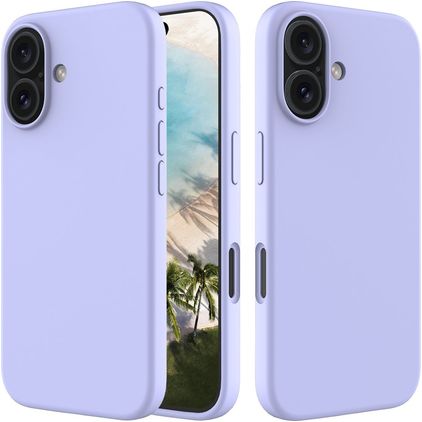 Mobigear Rubber Touch Coque iPhone 16 Plus Coque arrière en Silicone - Violet