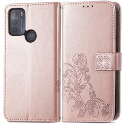Mobigear Clover Housse Motorola Moto G50 Etui Porte-Monnaie - Rose doré