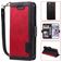 Mobigear Two Tone Housse iPhone SE (2020) Etui Porte-Monnaie - Noir / Rouge