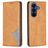 Mobigear Rhombus Slim Housse Samsung Galaxy A37 Etui - Cognac