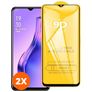 Mobigear Premium OPPO A31 Verre trempé Protection d'écran - Compatible Coque - Noir (Lot de 2)