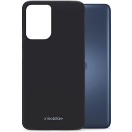 Mobilize Rubber Gelly Coque Motorola Moto G24 Coque arrière en TPU Souple - Matt Black