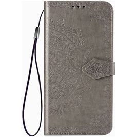 Mobigear Mandala Housse Google Pixel 4a Etui Porte-Monnaie - Gris