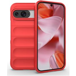 Mobigear Bumpy Coque Google Pixel 9 Pro Coque arrière en TPU Souple - Rouge