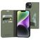 Mobiparts Classic Wallet iPhone 14 Plus Étui Portefeuille - Stone Green
