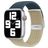 Mobigear Braided Dual Bracelet Nylon Apple Watch Fermeture à pince - 49/46/45/44 mm - Blanc / Bleu