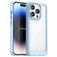 Mobigear Crystal Coque iPhone 15 Pro Coque arrière Rigide - Transparent / Bleu