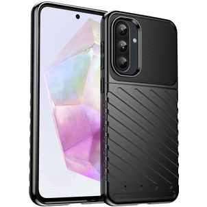 Mobigear Groove Coque Samsung Galaxy A56 Coque arrière en TPU Souple - Noir