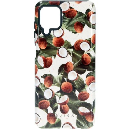Burga Tough Coque Samsung Galaxy A12 Coque arrière Rigide Anti-Chocs - Coconut Crush