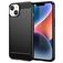 Mobigear Brushed Slim Coque iPhone 15 Plus Coque arrière en TPU Souple - Noir