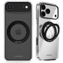 Mobilize 360 Rotating Ring Coque iPhone Air MagSafe Coque arrière Rigide avec Anneau-Support - Noir