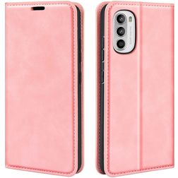 Mobigear Retro Slim Housse Motorola Moto G52 Etui Porte-Monnaie - Rose