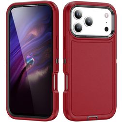 Mobigear Rugged Coque iPhone 18 Pro Coque arrière Rigide Anti-Chocs - Rouge