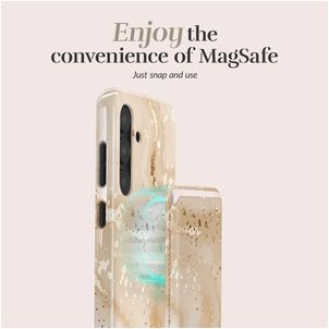 MIO - Porte Cartes en - 3 Cartes - Compatible MagSafe - Gold