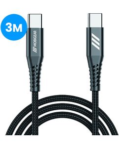 Mobigear Nylon Câble USB-C vers USB-C 3 mètres - Noir