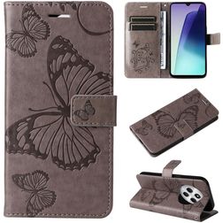 Mobigear Butterfly Housse Xiaomi Redmi 14C Etui Porte-Monnaie - Gris