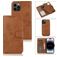 Mobigear Wallet Housse iPhone 15 Pro Max Etui avec Coque Détachable Porte-Monnaie - Marron