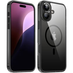 Valenta Trend iPhone 16 MagSafe Plastique rigide Coque arrière - Noir
