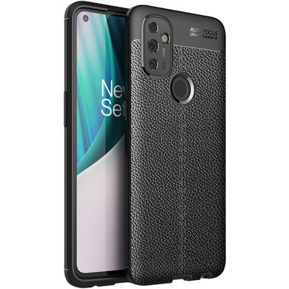 Mobigear Luxury Coque OnePlus Nord N100 Coque arrière en TPU Souple - Noir
