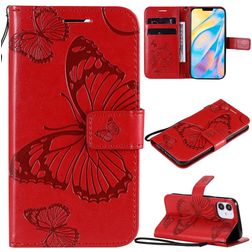Mobigear Butterfly Housse iPhone 12 Mini Etui Porte-Monnaie - Rouge