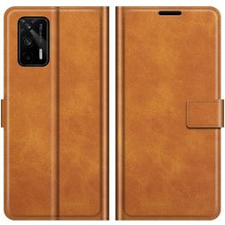 Mobigear Wallet Housse Realme GT Etui Porte-Monnaie - Cognac