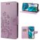 Mobigear Flowers Housse Motorola Moto G52 Etui Porte-Monnaie - Violet