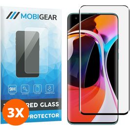 Mobigear Premium Xiaomi Mi 10 Verre trempé Protection d'écran - Compatible Coque - Noir (Lot de 3)