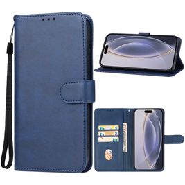 Mobigear Wallet Housse iPhone 16 Pro Etui Porte-Monnaie - Bleu