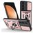 Mobigear Armor Ring Cam Slide Coque Samsung Galaxy S25 FE Coque arrière Rigide Anti-Chocs avec Anneau-Support et Protecteur Lentilles - Rose doré
