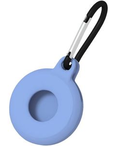 Mobigear Circle Key Coque Apple AirTag Porte-clés en en TPU Souple - Denim Blue