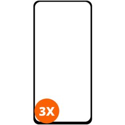Mobigear Premium Motorola Moto G8 Power Verre trempé Protection d'écran - Compatible coque - Noir (Lot de 3)