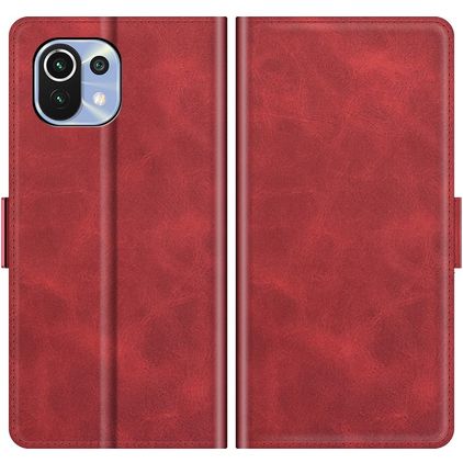 Mobigear Slim Magnet Xiaomi 11 Lite NE 5G Étui Portefeuille - Rouge