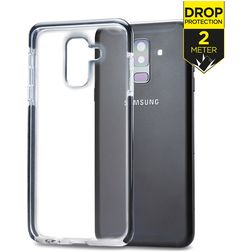 Mobilize Shatterproof Coque Samsung Galaxy A6 Plus (2018) Coque arrière Rigide Anti-Chocs - Transparent / Noir