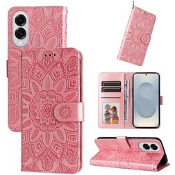 Mobigear Sunflower Housse Samsung Galaxy S25 Edge Etui Porte-Monnaie - Rose doré