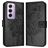 Mobigear Butterfly Housse OPPO Reno 12 Pro Etui Porte-Monnaie - Noir