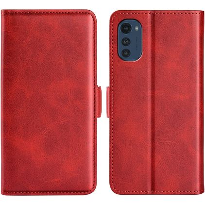 Mobigear Slim Magnet Housse Motorola Moto E32 Etui Porte-Monnaie - Rouge