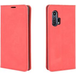 Mobigear Retro Slim Housse Motorola Edge Plus Etui Porte-Monnaie - Rouge