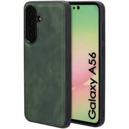 Mobiparts Classic Coque Samsung Galaxy A56 MagSafe Coque arrière en TPU,Similicuir - Emerald Green