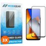 Mobigear Premium POCO M4 Pro 4G Verre trempé Protection d'écran - Compatible Coque - Noir (Lot de 3)